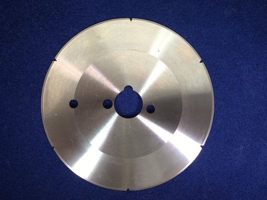 440 St Steel Ceylan, Kerben, Devran, Heran, Saran Kebab Circular Slicers 80x13x1.6mm S Bevel to Sharpener 3 Pinholes 1 Keyway Serrated 6x V-Edge Notches C0080K014A