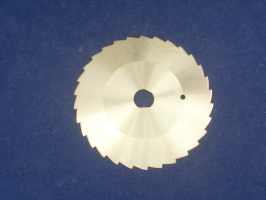 440 St Steel Dost Kebab Circular Slicers 90x13x1.6mm S Bevel 1 Pinhole Serrated 30 Teeth C0090K003