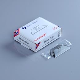 Stanley Type Heavy Duty Razor Blades 60x19x0.63mm 2 Open Notches Wrapped in 5pcs per  Plastic Sleeve 100pcs per box S0060P001A